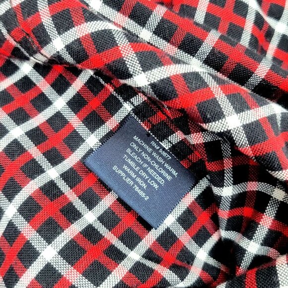 Men XXL St. Johns Bay Red Plaid Button-Down Long Sleeve Comfy Stretch Easy Care - Picture 14 of 14